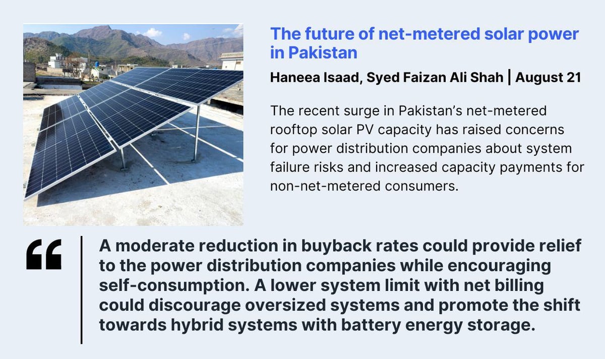 The future of net-metered solar power in Pakistan