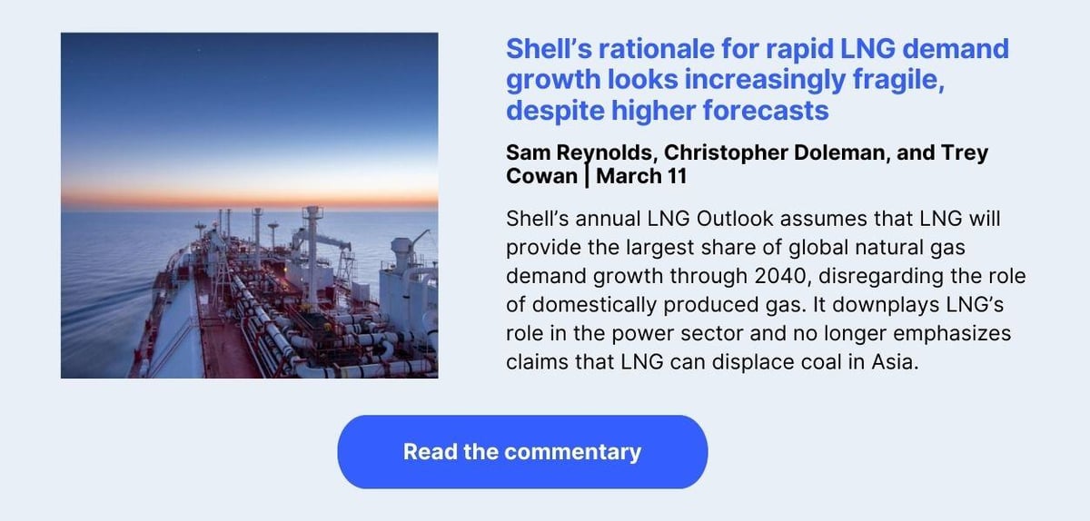 Shell’s rationale for rapid LNG demand growth looks increasingly fragile, despite higher forecasts