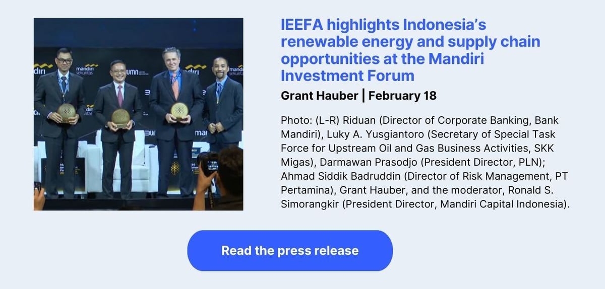 IEEFA highlights Indonesia’s renewable energy and supply chain opportunities at the Mandiri Investment Forum